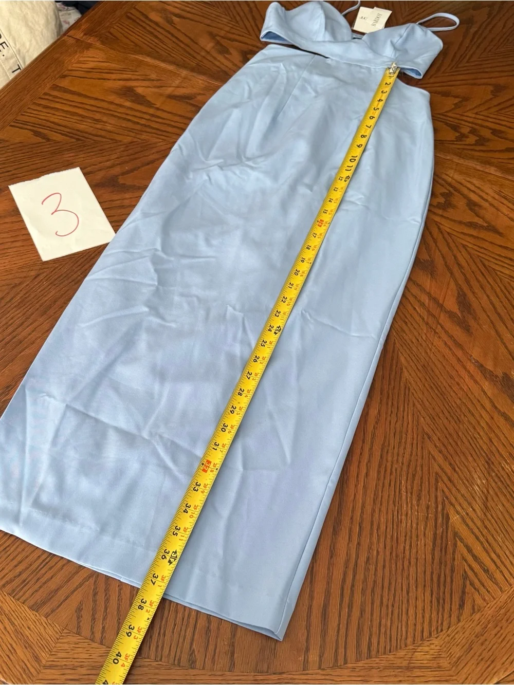 Bardot cut out slit midi in light blue NWT SZ XS